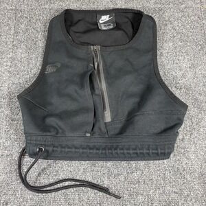 Nike Sportswear Tech Fleece Cropped Tank Top Black CD4201-010 Rare Size S‎ Gym